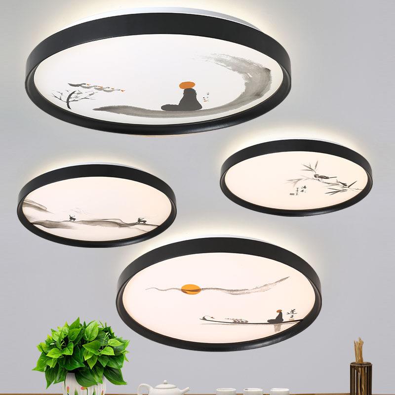 简约现代led卧室灯圆形走廊过道玄关灯个性创意阳台新中式吸顶灯