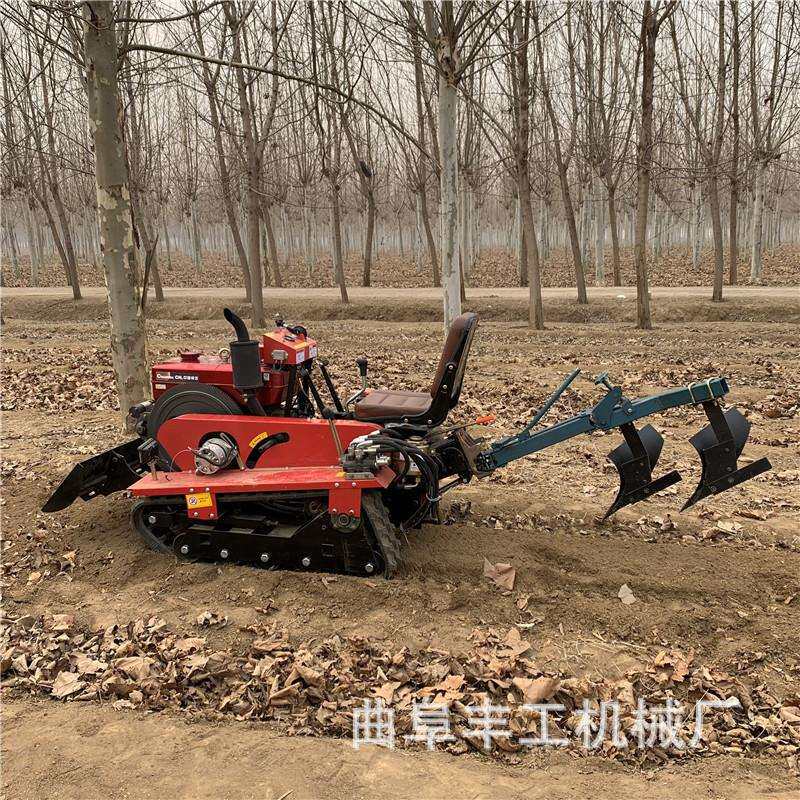 小型履带旋耕机多功能履带微耕机农用耕地机水旱乘坐犁地翻土机
