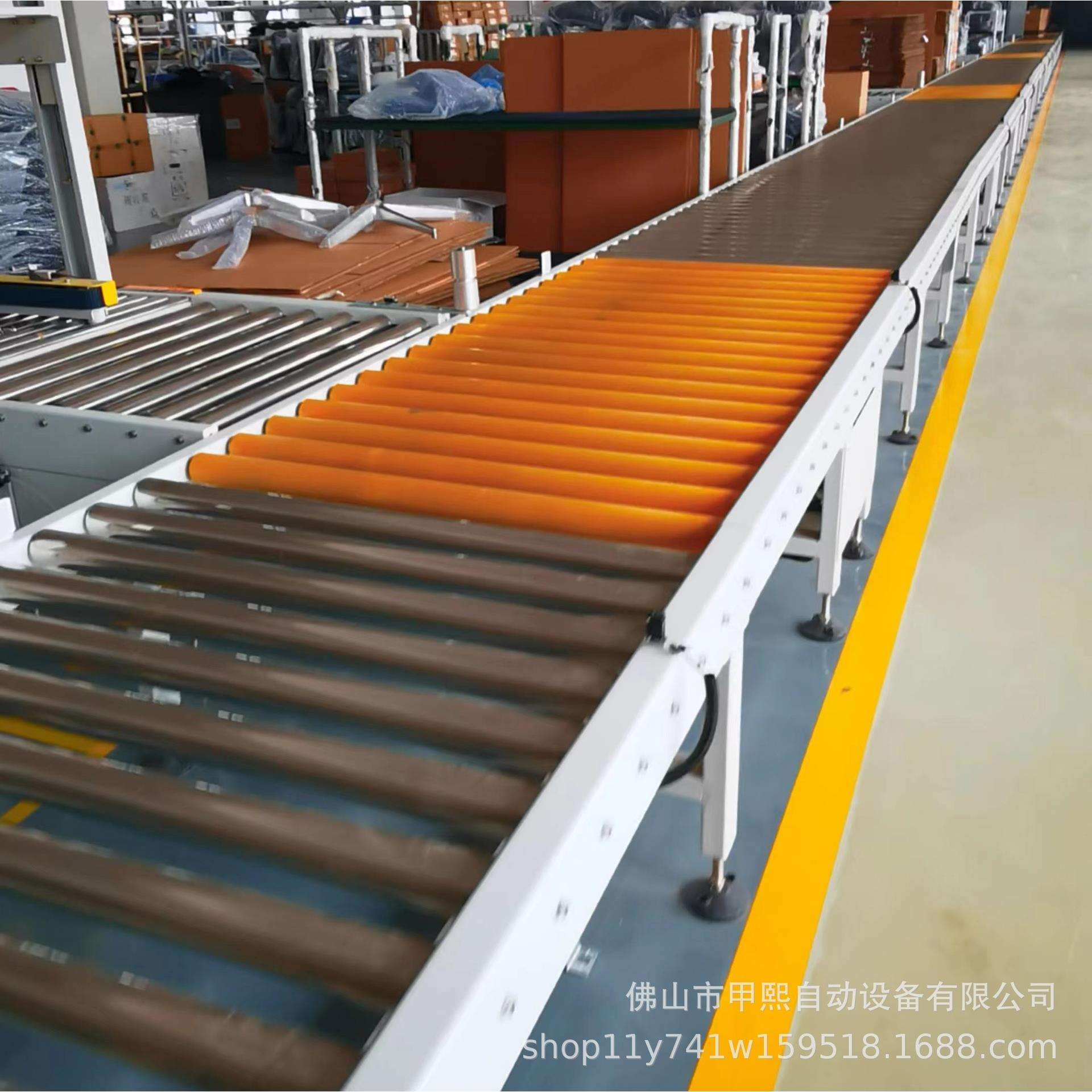 滚筒线输送机物流线有动力滚筒不锈钢环形输送地滚线斜坡无动力线