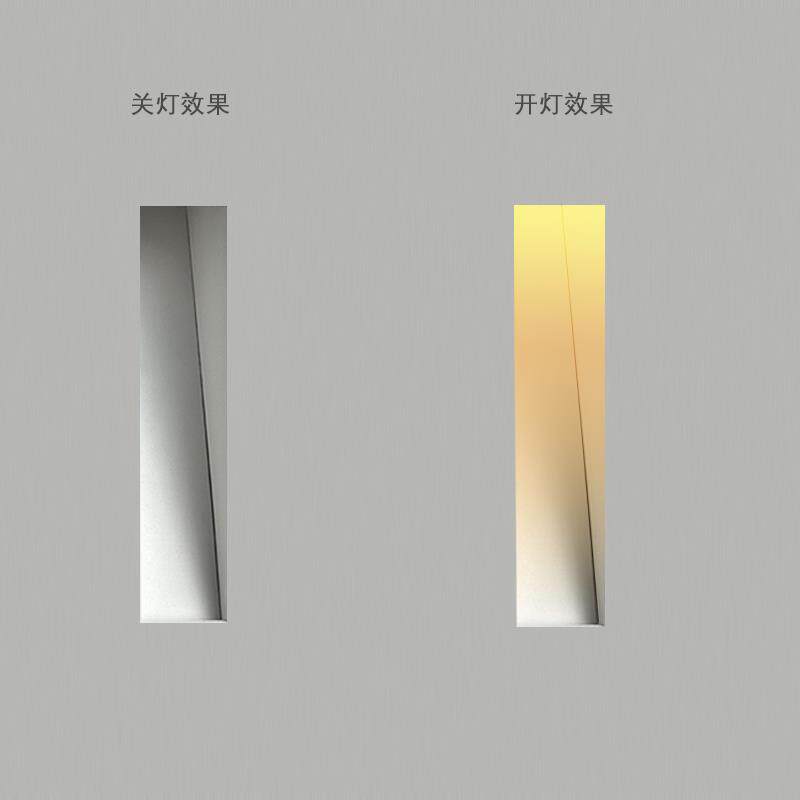 无边框红外感应款地脚灯无主嵌入式楼梯家装暗藏接电线过道墙角灯