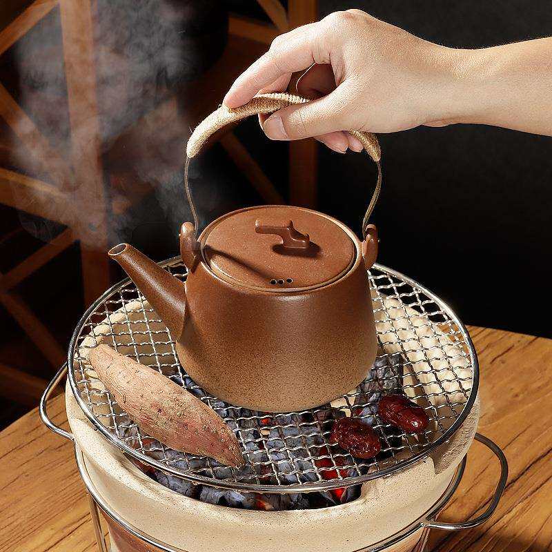 围炉煮茶烤火炉套装户外炭火炉打边炉炭炉火锅炉老式烧烤炉陶泥炉