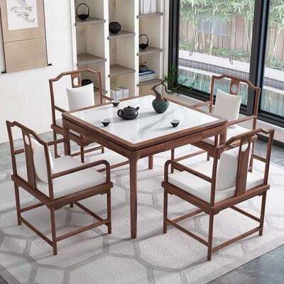 复古中式八仙桌棋牌方桌家用餐桌小户型客厅桌椅组合实木正方形桌