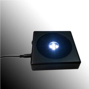 博时创意木质正方形酒瓶灯座 水晶工艺品摆件七彩LED发光灯座