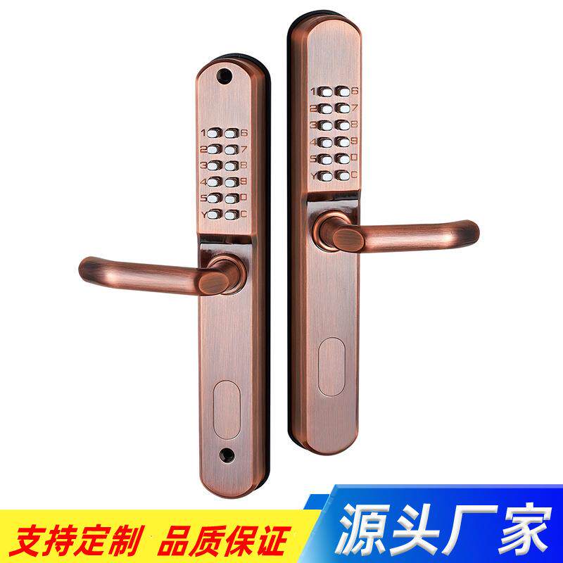 别墅门户外双面栏栅门户外铁铝艺门花园门防水防嗮防火机械密码锁