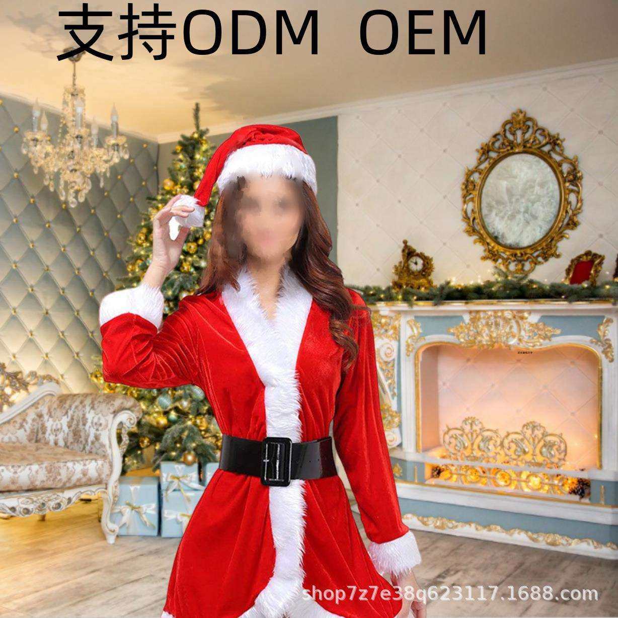 跨境派对新款欧美圣诞节服装圣诞装服服舞台装圣诞制服角色扮演