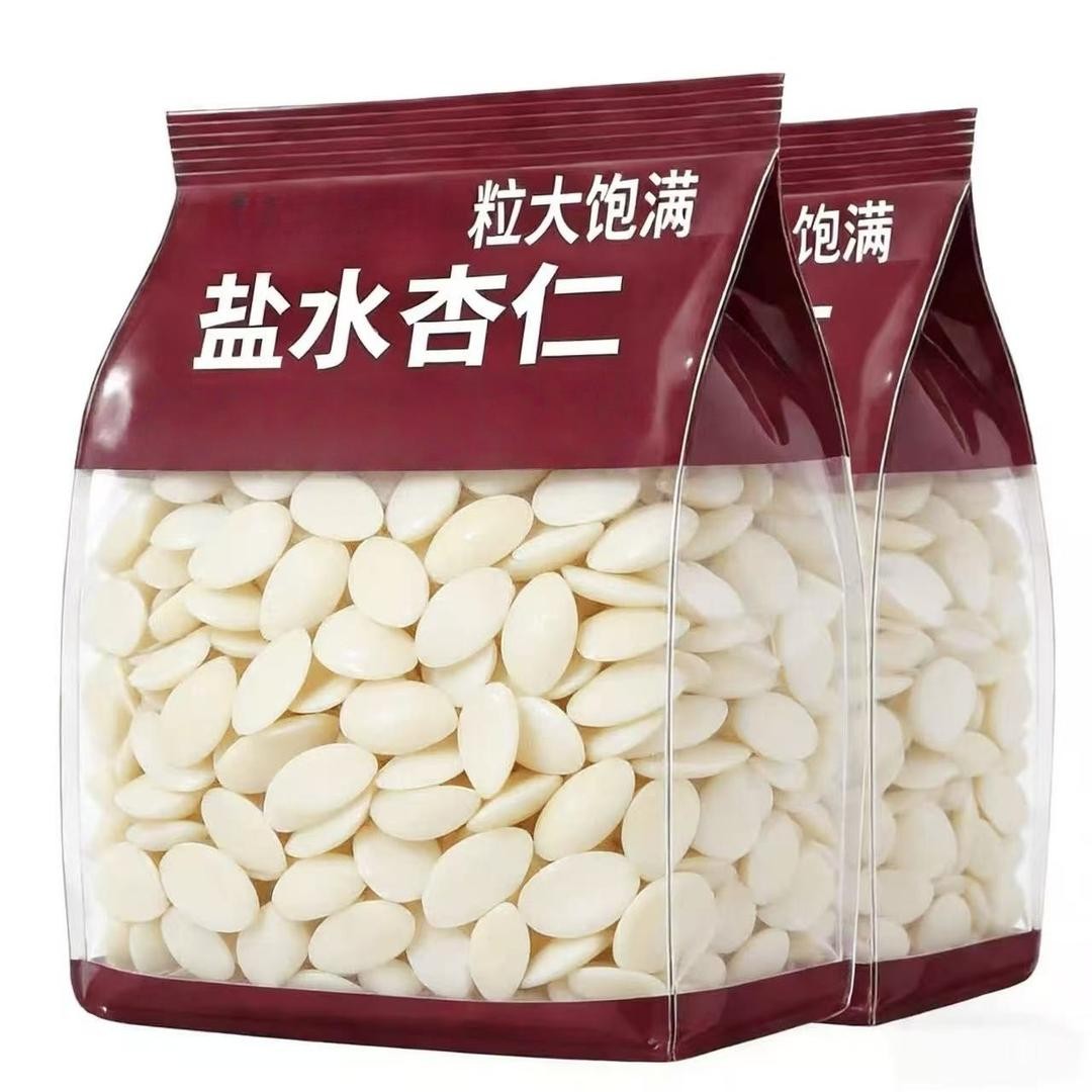 三袋装】盐水杏仁片山杏仁原味去皮袋装坚果开袋即食凉拌菜下酒菜