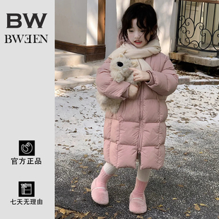 韩国童装女童冬季羽绒服2025新款洋气休闲百搭儿童中长款连帽外套