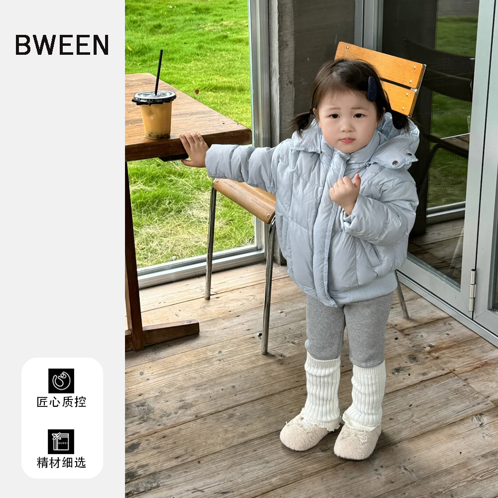 女童连帽羽绒服，暖软超显气质
