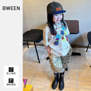 女童春款短袖t恤2026新款洋气儿童韩版女宝宝时髦宽松印花上衣春