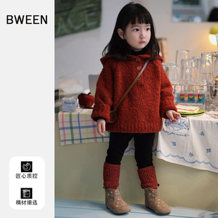 女童过年服冬季毛衣2025新款洋气儿童韩版宝宝时尚保暖红色针织衫