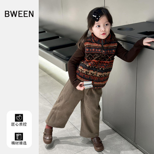 女童外套冬季2025新款女宝宝时尚两面穿加绒保暖马甲儿童上衣冬天