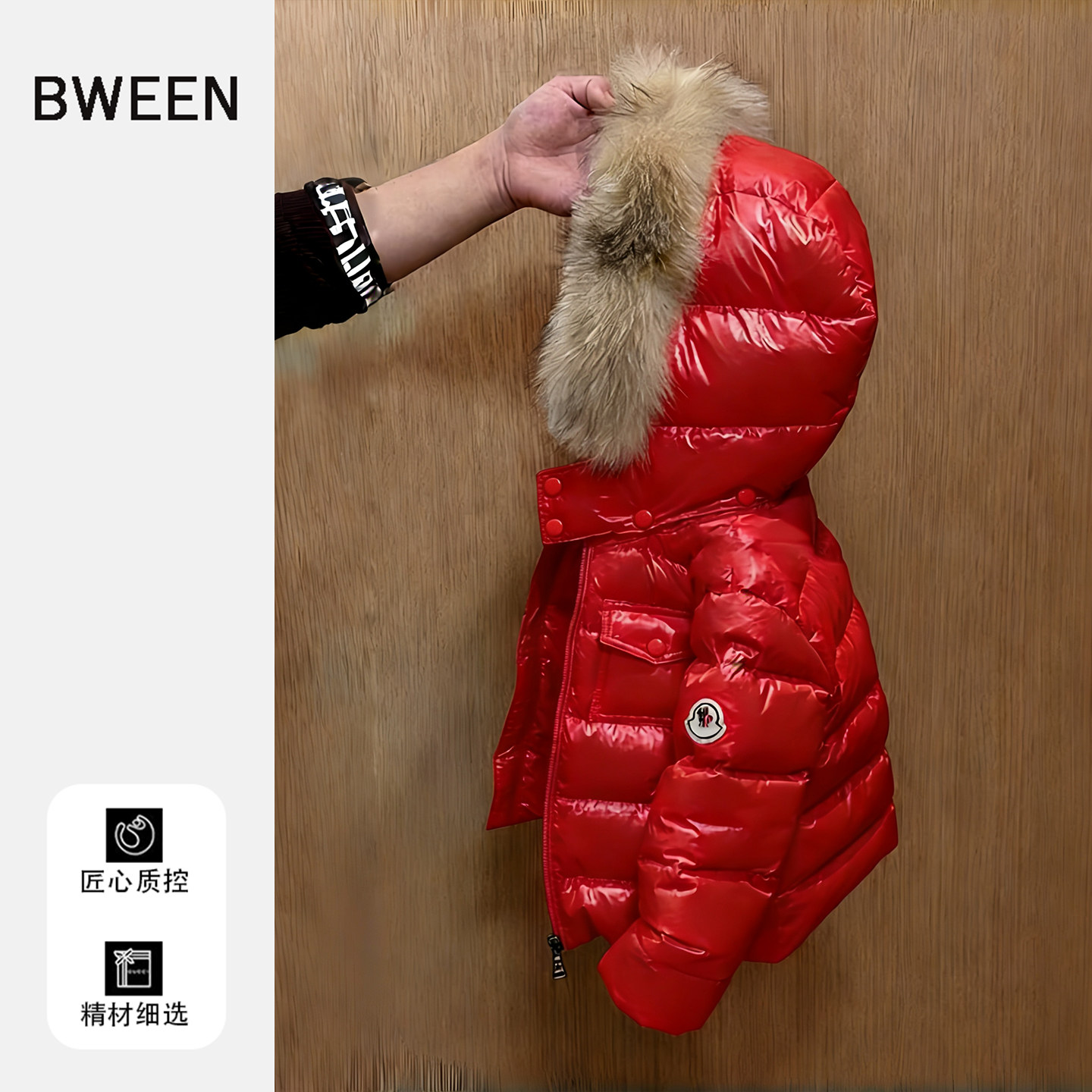 软软很舒服的连帽女童羽绒服冬季