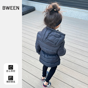 女童羽绒服冬季2025新款宝宝洋气时尚加厚保暖儿童中长款收腰外套