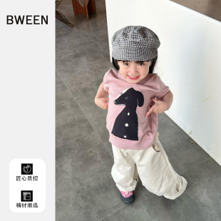 女童春款短袖t恤2026新款洋气儿童韩版女宝宝时尚百搭卡通上衣春