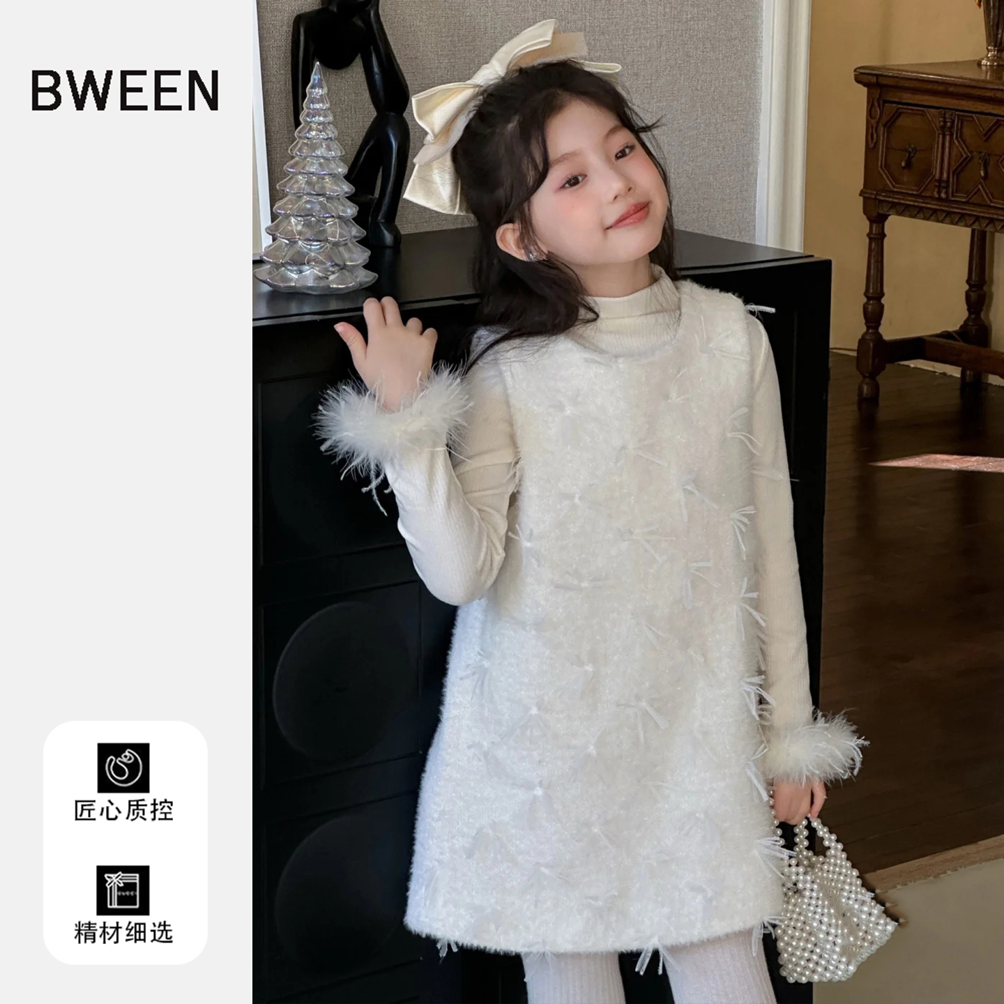 冬天厚实保暖的女童连衣裙