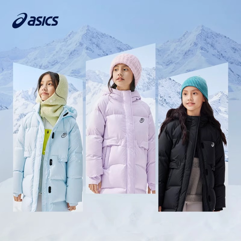 亚瑟士中长款女童冬季羽绒服
