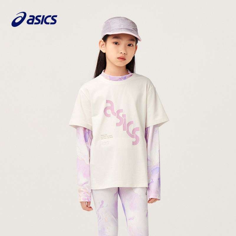 亚瑟士柔软吸湿速干假两件长袖