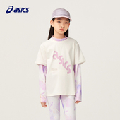 商场同款 ASICS 亚瑟士童装 女生假两件长袖 T恤吸湿速干柔软