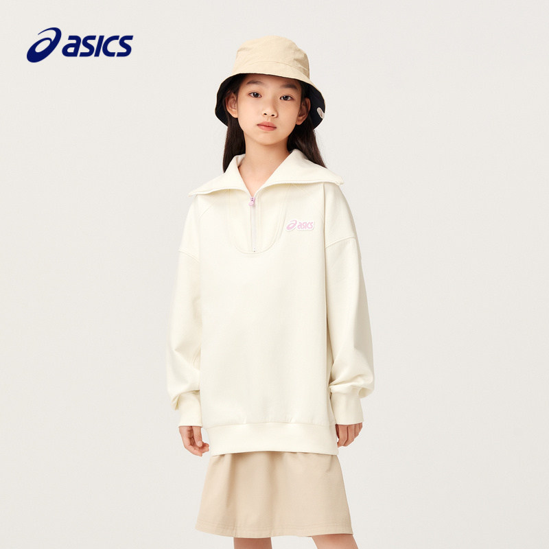 商场同款亚瑟士童装秋冬季新款女童立领长袖T恤舒弹柔软儿童卫衣,童装/婴儿装/亲子装,卫衣/绒衫,淘宝优惠券,粉丝福利购,淘宝优惠卷