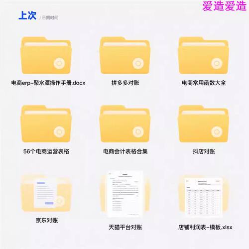 电商财务会计常用对账模板函数利润计算拼多多抖店京东天猫excel