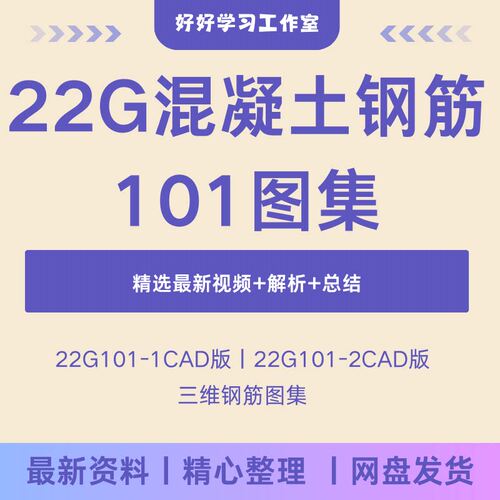 22G混凝土钢筋101图集三维钢筋图集pdf 22G101-1cad版dwg解析影片