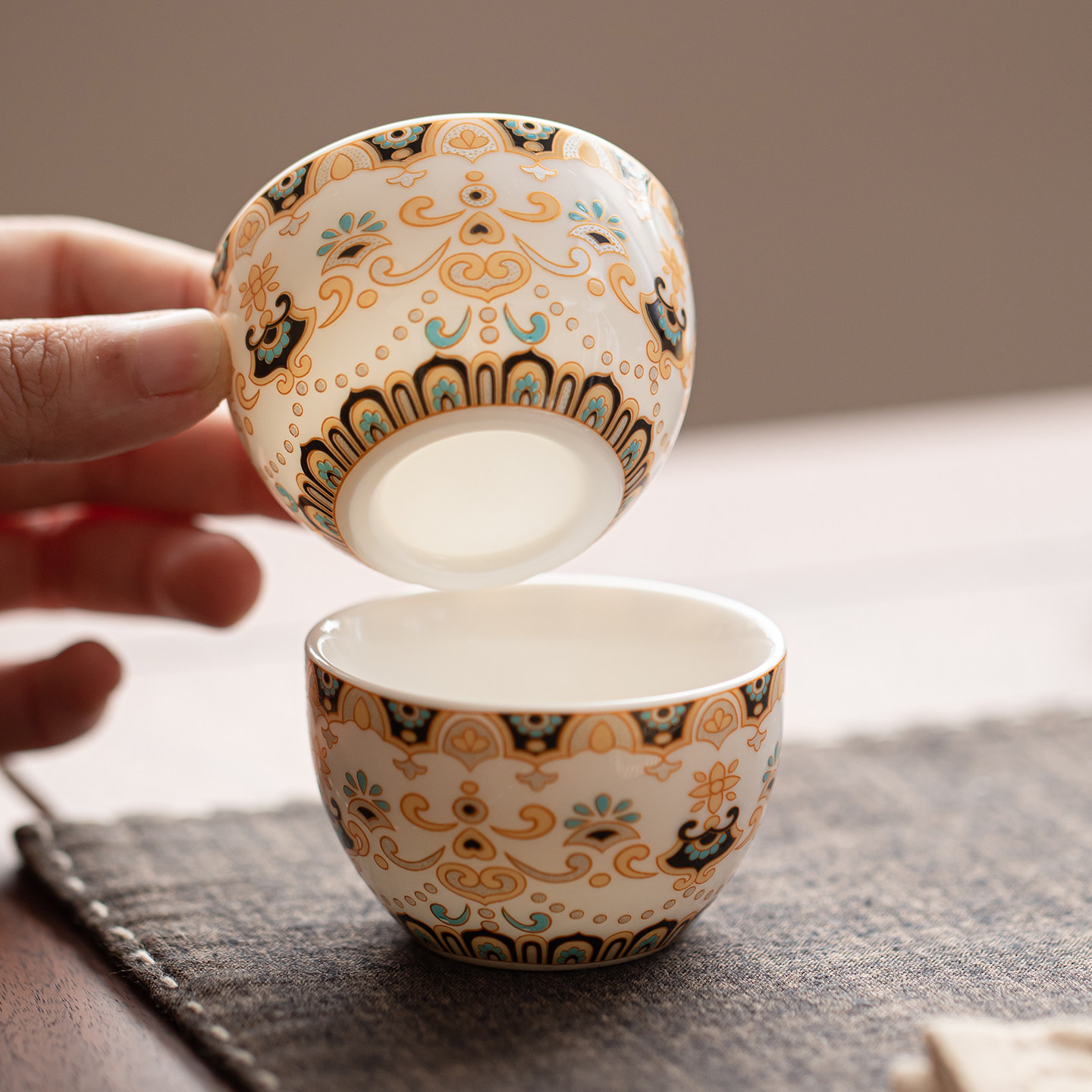 德化白瓷小茶杯功夫客杯品茗杯茶盏主人杯单杯家用简约中式个人杯,餐饮具,茶杯,淘宝优惠券,粉丝福利购,淘宝优惠卷