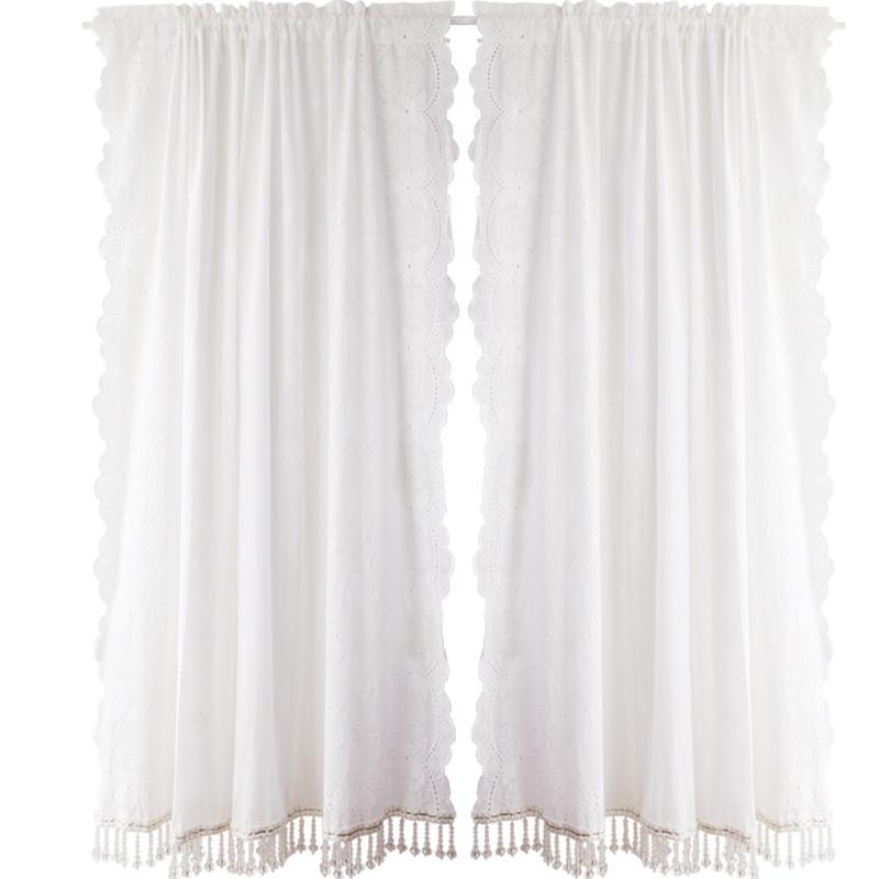 英式乡村棉布短帘水晶美式乡村半帘短帘门帘柜门帘装饰帘