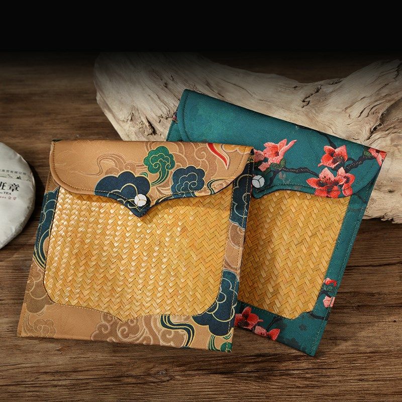 极速中式缎面竹编收纳袋茶饼包装袋小布袋轻奢茶R叶绿茶红茶白茶,包装,茶叶包装,淘宝优惠券,粉丝福利购,淘宝优惠卷