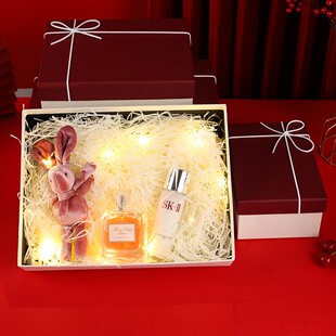 极速结婚陪嫁礼盒空盒结婚用的A红色手提袋睡衣礼盒包装空盒回礼