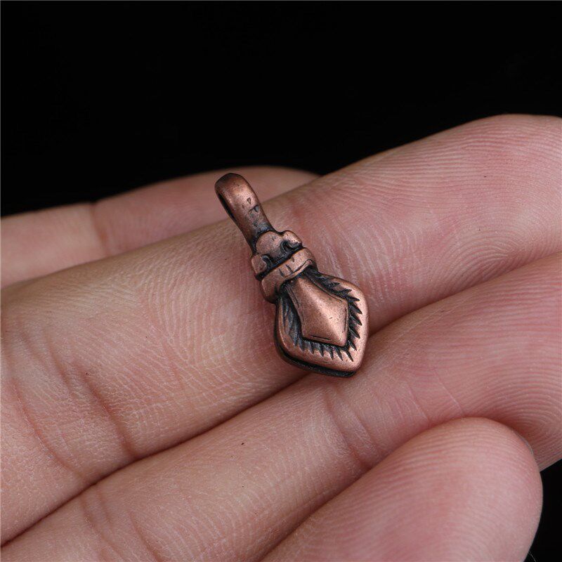 极速手工制作复古工艺紫铜文玩计数D卡子吊坠佛珠菩提红铜卡子DIY