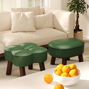 极速凳子客厅家用软坐垫小凳子实木E矮凳结实耐用茶几凳沙发矮脚