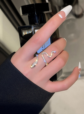 极速Fashion Sliver Color Cubic Zirconia Snake RingV for Wome