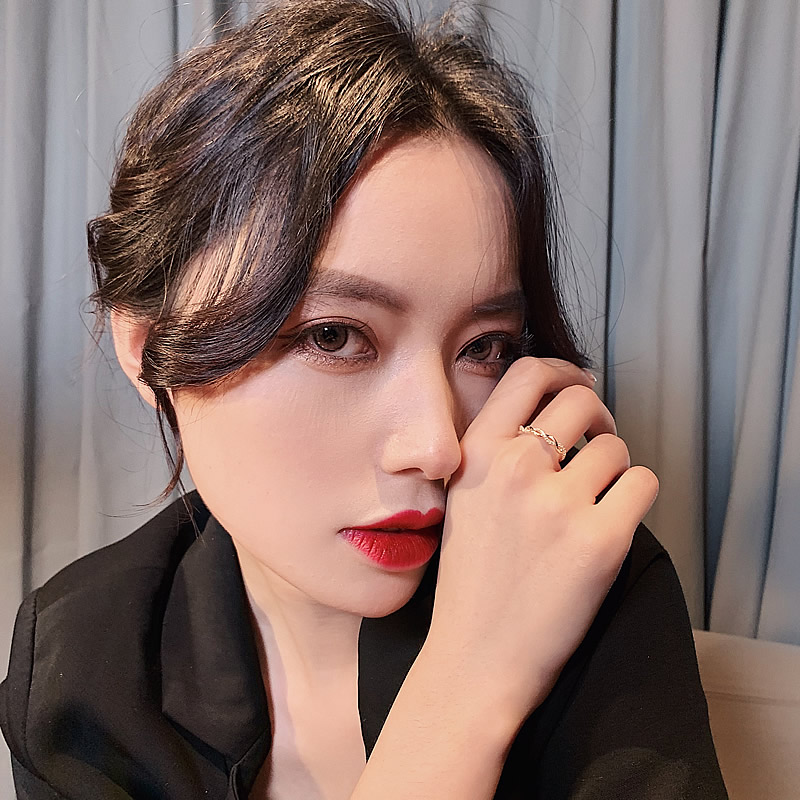 极速编织麻花开口戒指女小众设计时C尚个性素圈食指ins潮指环冷淡