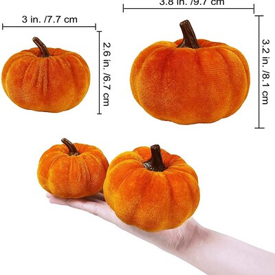 极速Simulationi Flannelette Pumpkin Decoration Halloween Col