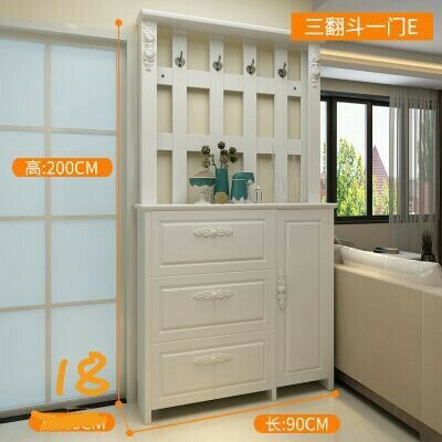 极速。鞋柜带挂衣架一体落地客厅A家用进门玄关门口卧室置物架衣