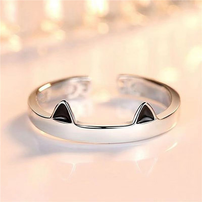 极速Pink Cute Cat Claw Ring Ladies OpHening Adjustable Jewel