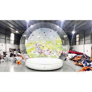 饰用品 充气雪花球白色水晶球透明商场展示圣诞系列卡通气模节日装