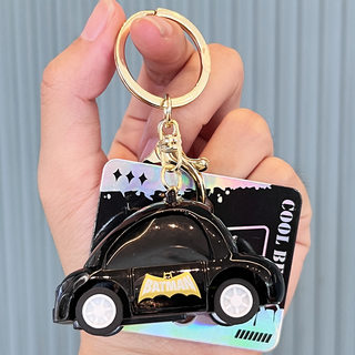 卡通合金回力漫威车创意Q版小汽车钥匙扣书包挂件迷你钥匙链