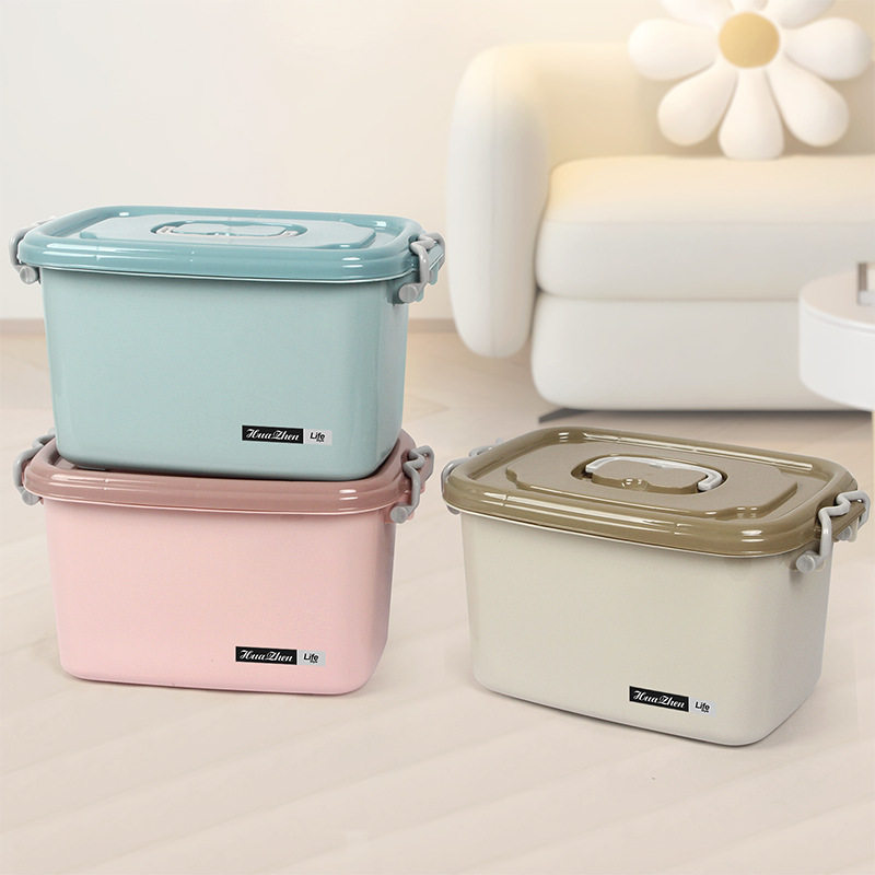 塑料收纳箱带盖卡扣加厚儿童玩具衣服整理储物箱手提药箱收纳盒CN