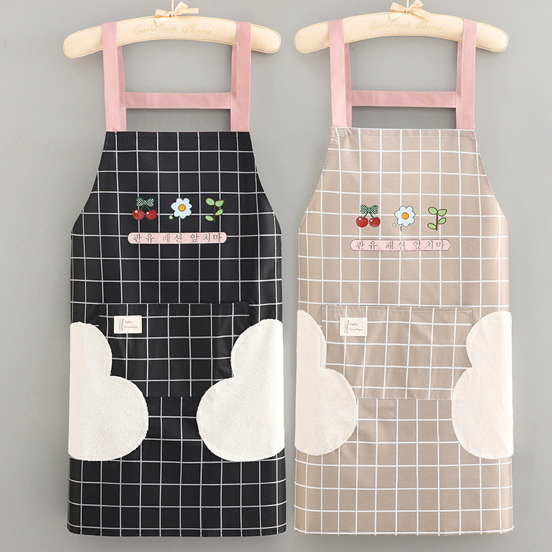 家居用品 厨房防水防油免洗男女无袖可调节挂脖围腰围2M【企采】