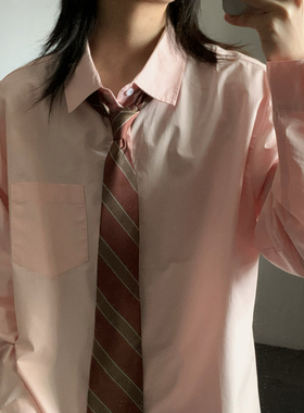 wtmp日系复古基础口袋纯色长袖衬衫男女潮牌宽松休闲质感多色衬衣