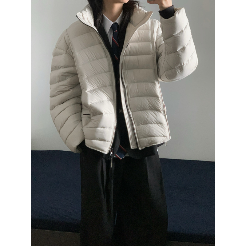 wtmp轻量化立领白鸭绒排骨羽绒服