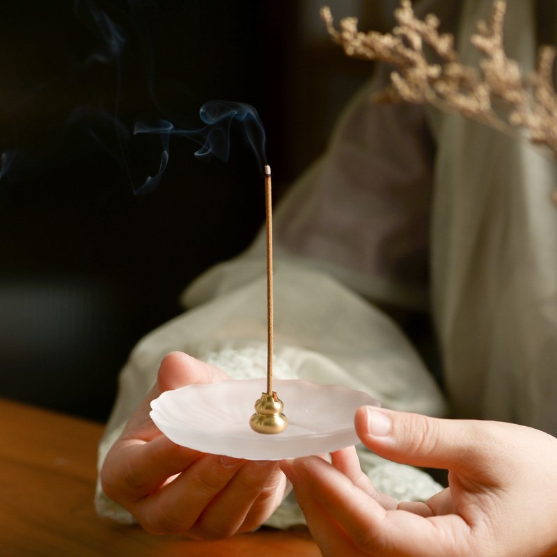 速发中式迷用葫芦两你香插香托香座香件香炉配架檀香沉香盘香架线