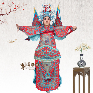 速发戏服京演豫剧戏曲戏剧服装 演出男大靠绉 武将武生将军古剧表装