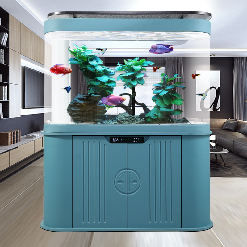 极速半圆落地弧形底滤鱼缸客厅中大型家用靠墙电视柜旁V圆柱形202,宠物/宠物食品及用品,底柜/落地缸,淘宝优惠券,粉丝福利购,淘宝优惠卷