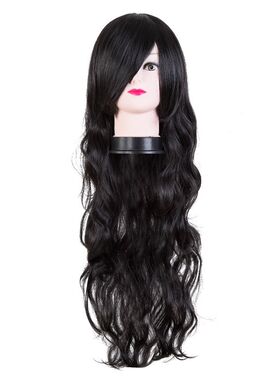 极速Black Wig Feil-Show Synthetic Heat Resistant Carnival Lo
