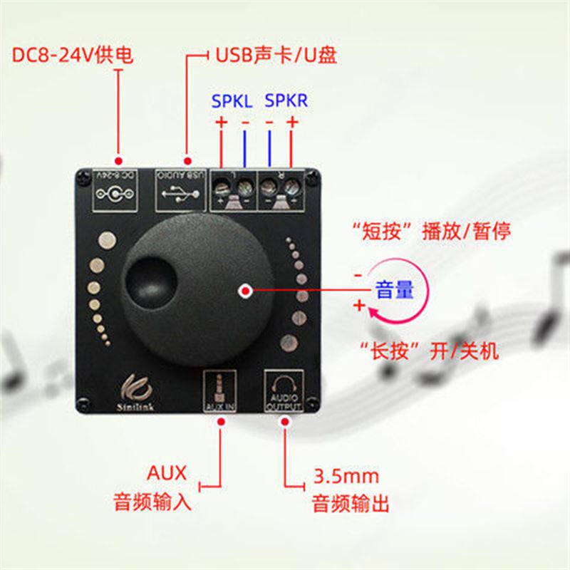 极速10W/15W/20W蓝牙功放板12V/24V大功率数字k功放模Z块立体声音