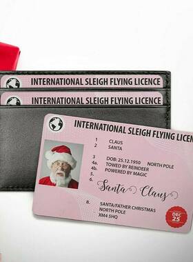 极速Fake Plastic Card Santa ClausD Flying Licence Sleigh Lic