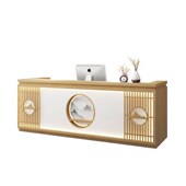 新品 饭店吧台收银柜台民宿茶叶采耳足浴店养生馆 厂家b复古新中式