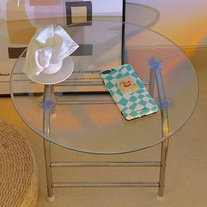 极速圆形钢化玻h璃桌面酒店餐桌转盘圆台加厚玻璃茶几家用定制防